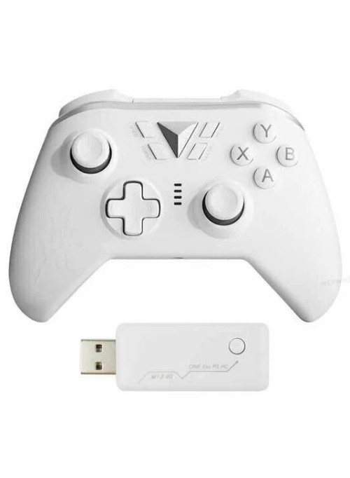 Беспроводной геймпад + адаптер M-1 2.4G (Белый) (Xbox One/Series X|S/PS3/ PC)